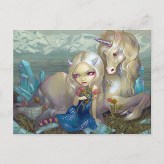 Carte postale "Fiona et la licorne" (Devant)