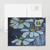 Carte Postale Fiore, marguerites peintes (Devant / Derrière)