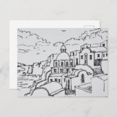 Carte Postale Fira, île de Santorin, Grèce (Devant / Derrière)