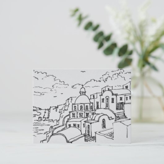 Carte Postale Fira, île de Santorin, Grèce (Debout devant)