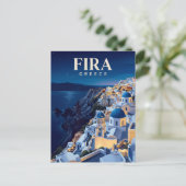 Carte Postale Fira la nuit Grèce (Debout devant)