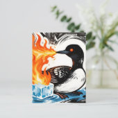 Carte Postale Fire Breathing Loon Melting Ice (Debout devant)