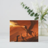 Carte Postale Fire-Breathing Prehistoric Dinosaur by Jake Murray (Debout devant)