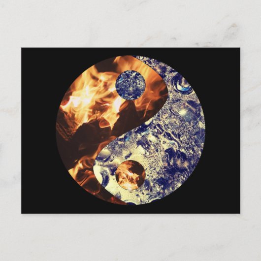 Carte postale Fire & Ice Yin Yang (Devant)