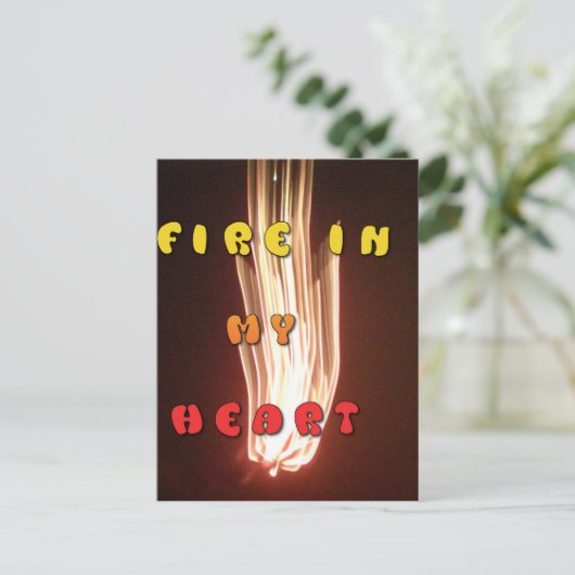 Carte Postale Fire in My Heart Art Print (Debout devant)