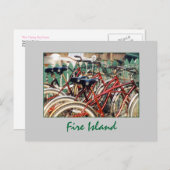 Carte postale 'Fire Island Bicyclettes' (Devant / Derrière)