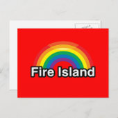 CARTE POSTALE FIRE ISLAND PRIDE LGBT RAINBOW (Devant / Derrière)