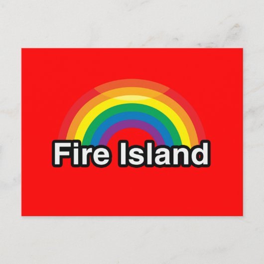 CARTE POSTALE FIRE ISLAND PRIDE LGBT RAINBOW (Devant)