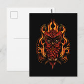 Carte Postale Fire owl (Devant / Derrière)