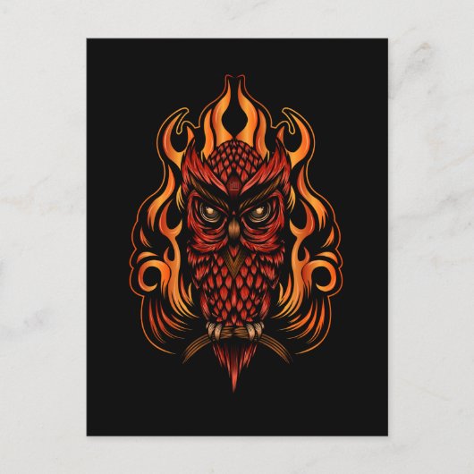 Carte Postale Fire owl (Devant)