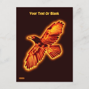 Carte postale Fire Raven