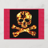 Carte Postale fire skull et crossbones (Devant)
