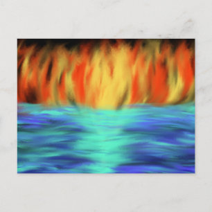 Carte Postale Fire & Water Christian Prhetic Art Abstrait
