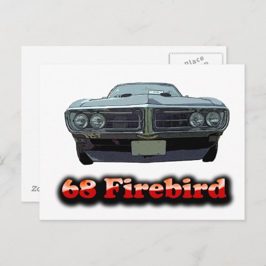 Carte postale Firebird 1968 (Devant / Derrière)