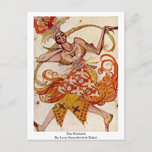 Carte Postale Firebird Par Leon Samoilovitch Bakst (Devant)