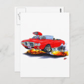 Carte Postale Firebird Red Convertible 1969 (Devant / Derrière)