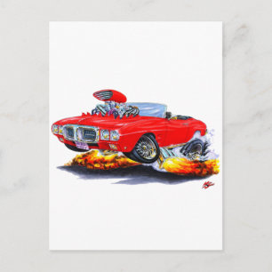 Carte Postale Firebird Red Convertible 1969