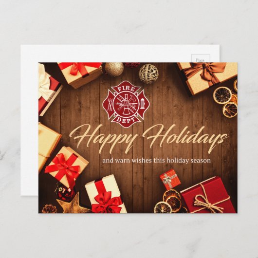 Carte Postale Firefighter (Devant / Derrière)