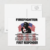 Carte Postale FireFighter_First_Responder (Devant / Derrière)