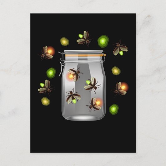 Carte Postale Fireflies Insectes de Camping (Devant)