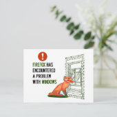 Carte Postale Firefox a rencontré un problème avec Windows (Debout devant)