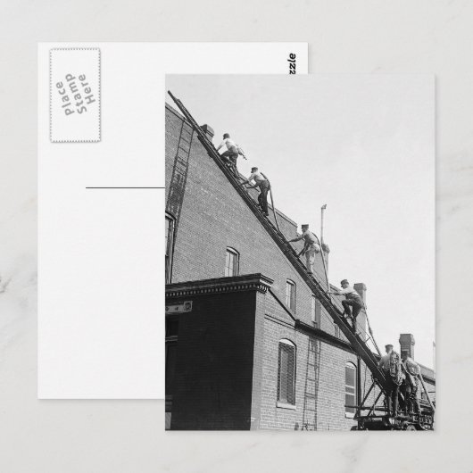 Carte Postale Firemen Training School (Devant / Derrière)