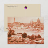 CARTE POSTALE FIRENZE - ANTIQUE FLORENCE PANORAMIQUE VIEW 1859 (Devant / Derrière)