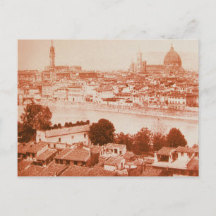 CARTE POSTALE FIRENZE - ANTIQUE FLORENCE PANORAMIQUE VIEW 1859
