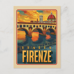 Carte Postale Firenze, Italie Vintage