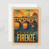 Carte Postale Firenze, Italie Vintage (Devant / Derrière)