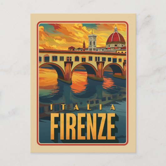 Carte Postale Firenze, Italie Vintage (Devant)