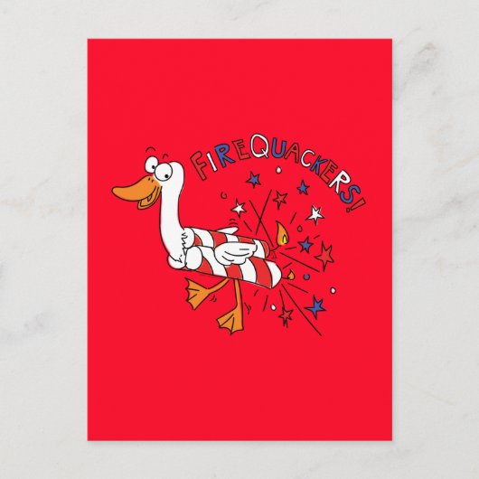 Carte postale Firequackers 4 juillet Canard (Devant)