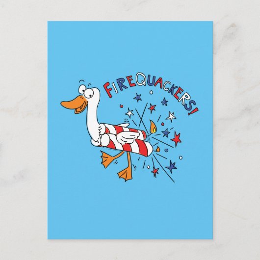 Carte postale Firequackers 4 juillet Canard (Devant)