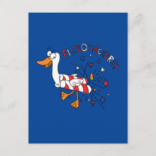 Carte postale Firequackers 4 juillet Canard