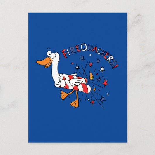 Carte postale Firequackers 4 juillet Canard (Devant)