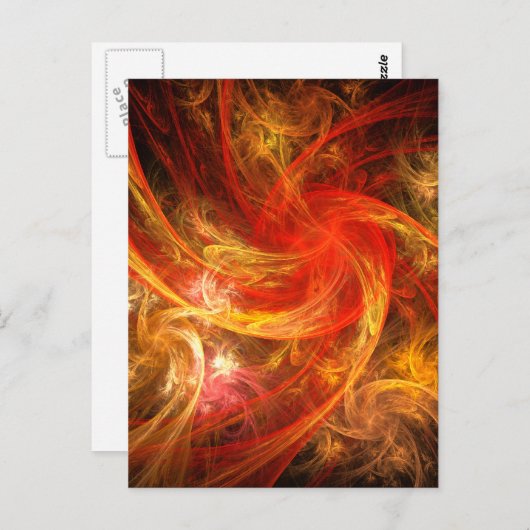 Carte postale Firestorm Nova Abstrait Art (Devant / Derrière)