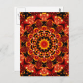 Carte Postale Firewalk, Abstraite quête spirituelle en flammes (Devant / Derrière)