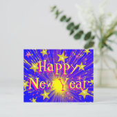Carte postale Firework 'Bonne année' (Debout devant)