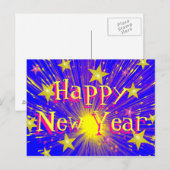 Carte postale Firework 'Bonne année' (Devant / Derrière)