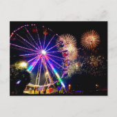 Carte postale Fireworks et Ferris Wheels (Devant)