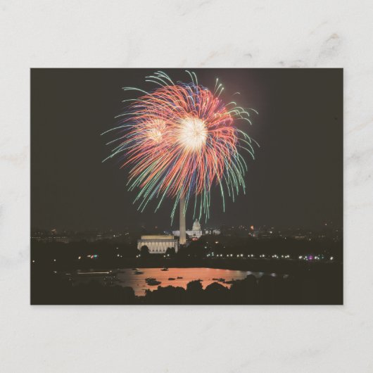 Carte Postale Fireworks sur Washington DC (Devant)