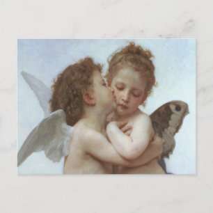 Carte Postale First Kiss - Belle peinture Ange