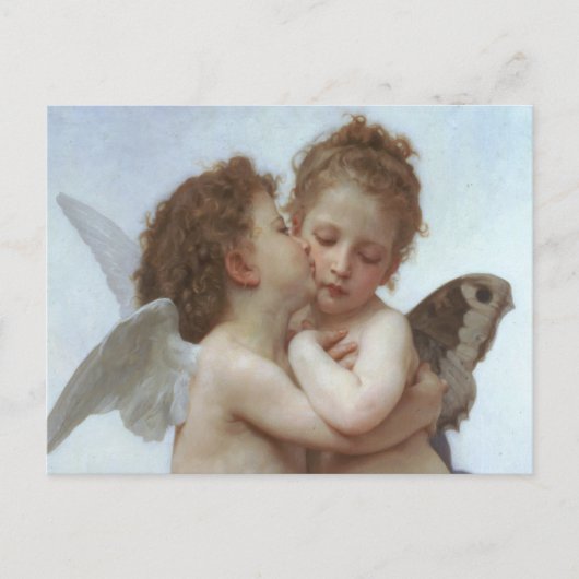 Carte Postale First Kiss - Belle peinture d'ange (Devant)