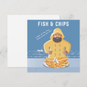 Carte postale Fish and Chips (Devant / Derrière)