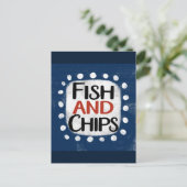 Carte Postale Fish And Chips (Debout devant)