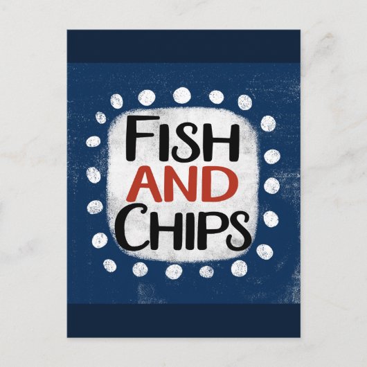 Carte Postale Fish And Chips (Devant)