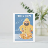 Carte postale Fish and Chips (Debout devant)