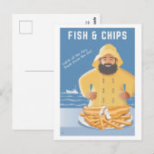 Carte postale Fish and Chips (Devant / Derrière)
