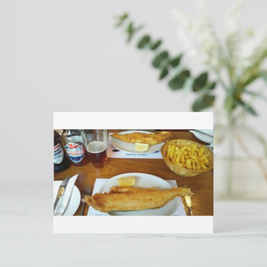 Carte Postale Fish and chips (Debout devant)