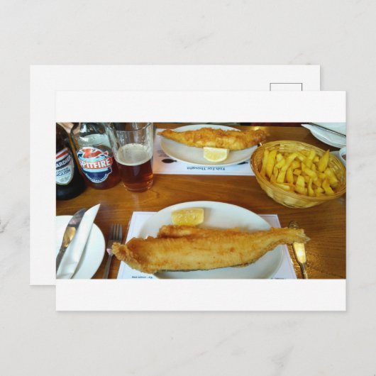 Carte Postale Fish and chips (Devant / Derrière)